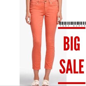 NEW Tory Burch ‘Alexa' Crop Skinny Jeans Sz 28